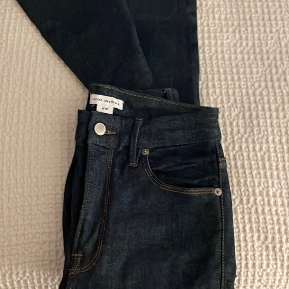GOOD AMERICAN ALWAYS FITS DENIM SKINNY JEANS 6 8 10 Blue High Waisted Never Worn - Picture 4 of 12